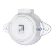   ELMARK 190197 ANTIQUE ONE BUTTON TWO WAY SWITCH 10? 250V WHITE