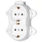 ELMARK 190202 ANTIQUE DOUBLE SOCKET GERMAN TYPE 16? 250V WHITE