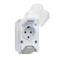   ELMARK 190213 SOCKET+ SOCKET GERMAN TYPE 16A 250V WHITE, IP44