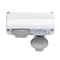 ELMARK 190214 DOUBLE SOCKET GERMAN TYPE 16? 250V WHITE, IP44