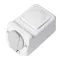 ELMARK 190216 SOCKET+ONE BUTTON ONE WAY SWITCH 16? 250V, IP44