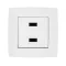 ELMARK 190751 CITY 2xUSB ALJZAT FEHÉR METÁL