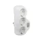 ELMARK 192207 ADAPTER TRIPLA FEHÉR KULCCSAL