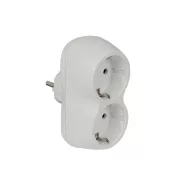 ELMARK 192213 ADAPTER DUPLA FEHÉR