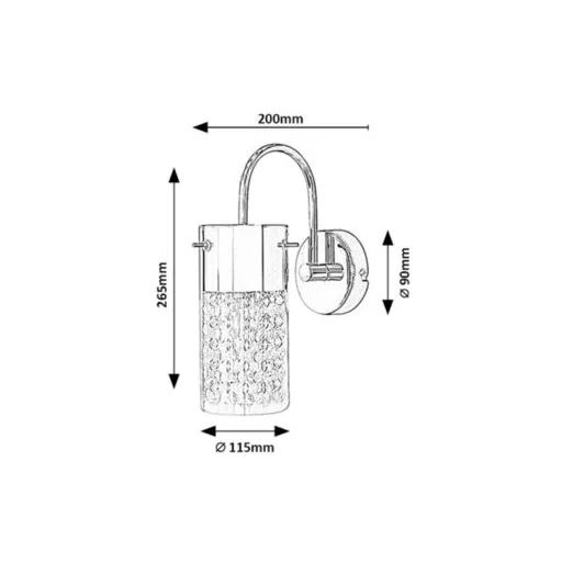 RÁBALUX Niagara 2194 Fürdőszobai lámpa IP44 230V, 50Hz