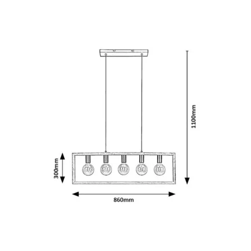 RÁBALUX Indigo 2294 Függeszték IP20 230V, 50Hz