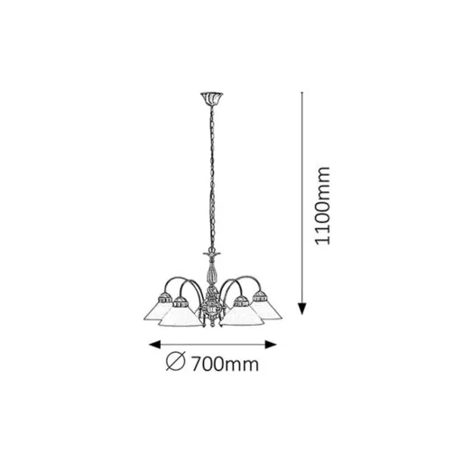 RÁBALUX Marian 2705 Csillár IP20 230V, 50Hz