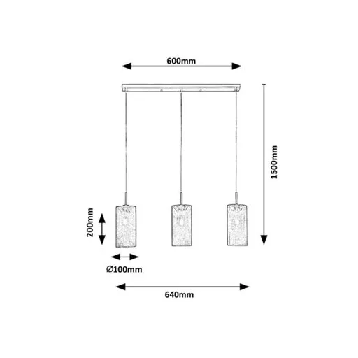 RÁBALUX Callia 3019 Függeszték IP20 230V, 50Hz