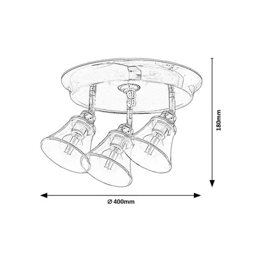 RÁBALUX Antoine 3210 Fürdőszobai lámpa IP44 230V, 50Hz