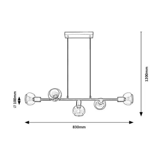 RÁBALUX Sullivan 3297 Függeszték IP20 230V, 50Hz
