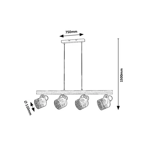 RÁBALUX Rotem 3300 Függeszték IP20 230V, 50Hz