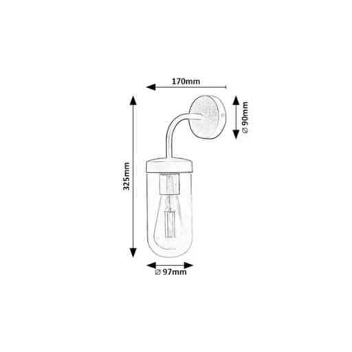 RÁBALUX Yago 3309 Fürdőszobai lámpa IP44 230V, 50Hz