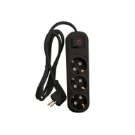 ELMARK 340364BL MULTIPLUG ?RIPLE 2M H05VV-F 3G1.5MM2, BLACK