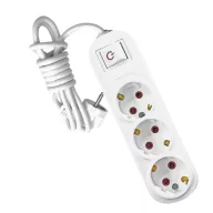   ELMARK 340369WH MULTIPLUG ?RIPLE 3M H05VV-F 3G1.5MM2 + SWITCH WH.