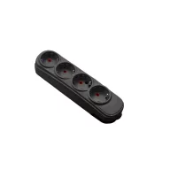 ELMARK 340372BL FOURFOLD MULTISOCKET HF 16A, BLACK