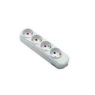 ELMARK 340372WH FOURFOLD MULTISOCKET HF 16A, WHITE