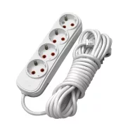   ELMARK 340373WH MULTIPLUG FOURFOLD 2M H05VV-F 3G1.5MM2, WHITE
