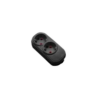 ELMARK 347869BL DOUBLE MULTISOCKET HF 16A, BLACK
