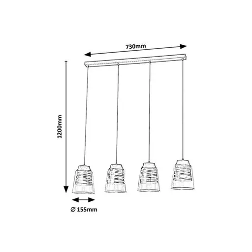 RÁBALUX Zenaida 3544 Függeszték IP20 230V, 50Hz