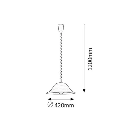 RÁBALUX Alabastro 3904 Függeszték IP20 230V, 50Hz