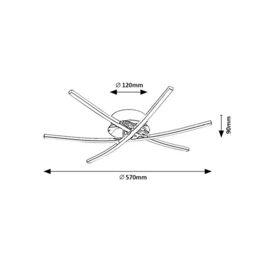 RÁBALUX Cyclone 4606 Mennyezeti lámpa IP20 230V, 50Hz