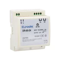 ELMARK 46DR6024 DR-60-24 POWER SUPPLY 24V OUTPUT VOLTAGE 60W