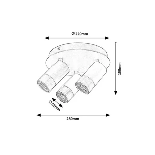 RÁBALUX Zircon 5071 Mennyezeti lámpa IP20 230V, 50Hz
