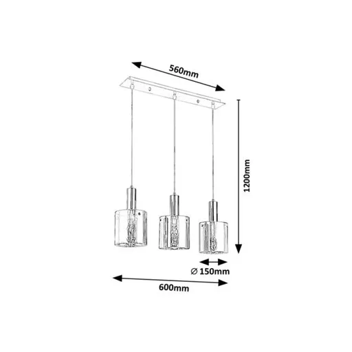 RÁBALUX Donati 5250 Függeszték IP20 230V, 50Hz