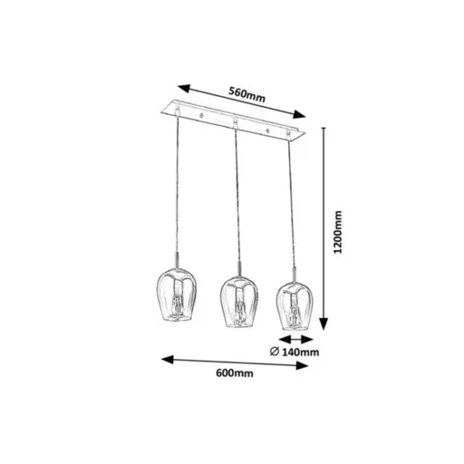RÁBALUX Petunia 5253 Függeszték IP20 230V, 50Hz