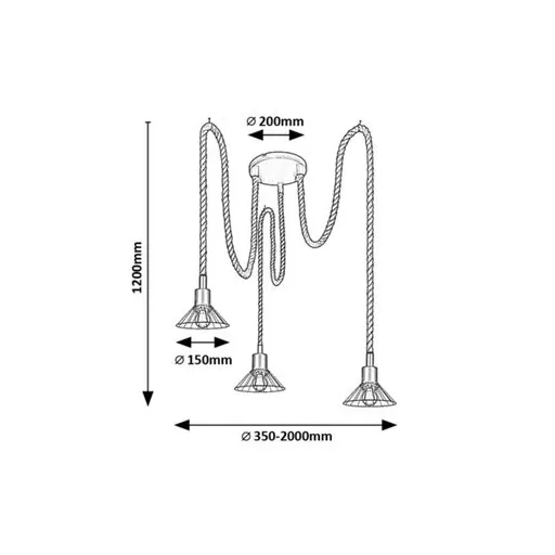 RÁBALUX Daryl 5272 Függeszték IP20 230V, 50Hz