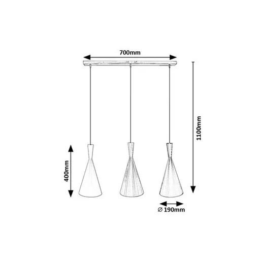 RÁBALUX Trincola 5312 Függeszték IP20 230V, 50Hz