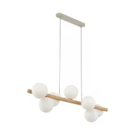   ELMARK 5905 TK LIGHTING CHANDELIER ESTERA 5905 7XG9 WHITE/WOOD