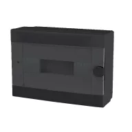 ELMARK 60125BL PLASTIC BOX FOR SURFACE MNT. 12 WAY, BLACK