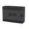 ELMARK 60125BL PLASTIC BOX FOR SURFACE MNT. 12 WAY, BLACK