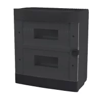   ELMARK 60245BL PLASTIC BOX FOR SURFACE MNT. 24 WAY (2X12), BLACK