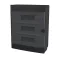 ELMARK 60365BL PLASTIC BOX FOR SURFACE MNT. 24 WAY (3X12), BLACK