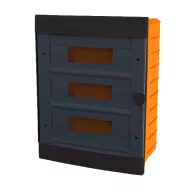   ELMARK 60366BL PLASTIC BOX FOR FLUSH MNT. 24 WAY (3X12), BLACK
