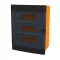 ELMARK 60366BL PLASTIC BOX FOR FLUSH MNT. 24 WAY (3X12), BLACK