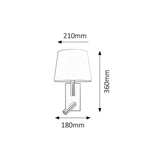 RÁBALUX Harvey 6539 Fali lámpa IP20 230V, 50Hz