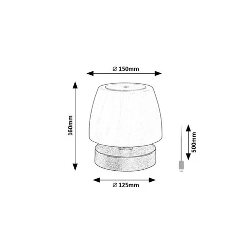 RÁBALUX Odera 7040 Asztali lámpa IP44 DC 5V