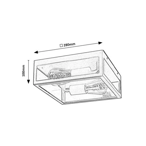 RÁBALUX Zaton 7070 Kültéri mennyezeti lámpa IP23 230V, 50Hz