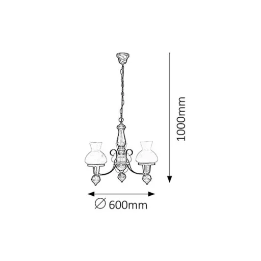 RÁBALUX Petronel 7078 Csillár IP20 230V, 50Hz