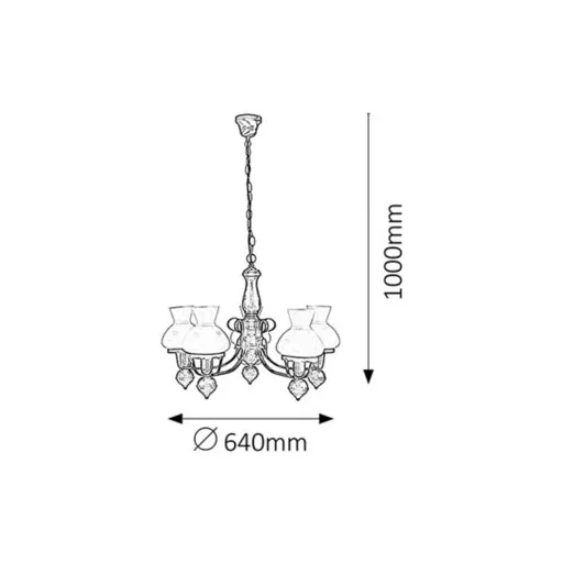 RÁBALUX Petronel 7079 Csillár IP20 230V, 50Hz