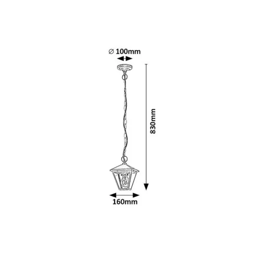 RÁBALUX Paravento 7149 Kültéri függeszték IP44 230V, 50Hz