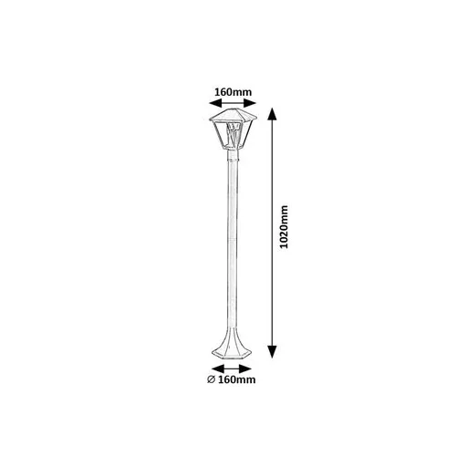 RÁBALUX Paravento 7150 Kültéri állólámpa IP44 230V, 50Hz