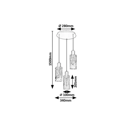 RÁBALUX Fumea 72038 Függeszték IP20 230V, 50Hz
