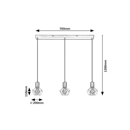 RÁBALUX Fran 72242 Függeszték IP20 230V, 50Hz