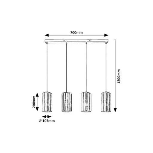 RÁBALUX Veness 72256 Függeszték IP20 230V, 50Hz