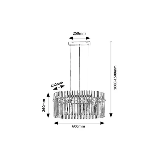 RÁBALUX Inesa 72262 Függeszték IP20 230V, 50Hz