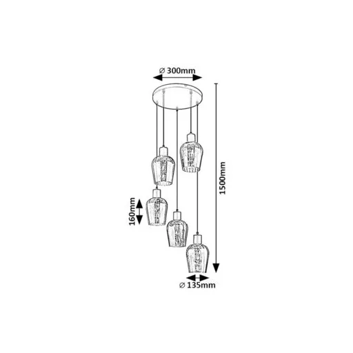 RÁBALUX Florian 72272 Függeszték IP20 230V, 50Hz